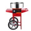 Electric Cotton Candy Machine with Cart, 1000W Commercial Candy Floss Maker with Stainless Steel Bowl, Sugar Scoop and Drawer, Perfect for Home