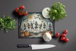 NEW Dancing Skeletons Spooky Halloween Glass Cutting Board Decorative Tempered Glass Kitchen Cutting and Serving Board Large Size Chopping Board