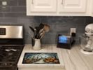 NEW Day of the Dead Spooky Halloween Glass Cutting Board Decorative Tempered Glass Kitchen Cutting and Serving Board Large Size Chopping Board