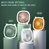 1pc Multifunctional USB Night Light Folding Electric Fan; Convenient Hanging Wall Hanging Fan; Household Dormitory Mini Desktop Small Fan; Quiet