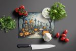 NEW Calacas Skeletons Spooky Halloween Glass Cutting Board Decorative Tempered Glass Kitchen Cutting and Serving Board Large Size Chopping Board