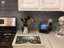 NEW Calacas Skeletons Spooky Halloween Glass Cutting Board Decorative Tempered Glass Kitchen Cutting and Serving Board Large Size Chopping Board
