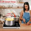 Portable Electric Single Burner Cooktop 3500W 110V, Heat-Resistant Glass Surface (Easy to Clean) with Side Handles
